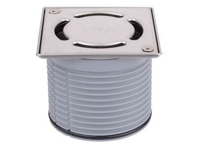 HL3011 Наставка DN110мм,рамка от неръждаема стомана (V2A)121x121мм/решетка от неръждаема СТОМАНА 115