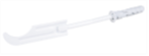 Дълга права кука за монтаж на алуминиев радиатор L-160, бяла 0