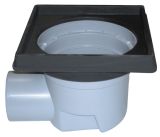 HL605.1K Perfekt тяло за подов сифон,ф110,с рамка от чугун 260х260мм 0