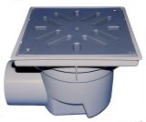 HL605L Подов сифон ф110,странично оттичане,решетка от пластмаса с винтове 0