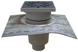 HL616HS/1 PERFEKT-подов сифон DN110, със SBS битумна мембрана 500х500мм 0