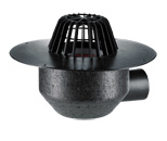 HL64F/1 Воронка странично оттичане DN110, с фланец за мембрани от TPO/FPO 0