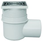 HL72N Подов сифон за сутерен DN110, странично оттичане, пластмасова рамка 147х147мм. 0