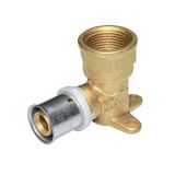 Прес Стенно коляно – късо, 16x2 с женска резба 1/2", H.52 mm 0