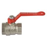 Сферичен кран , черв. алуминиева дръжка, Ж/Ж 1/2" 0