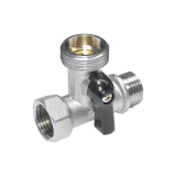 Тройник за пералня с кран 1/2" Ж x 3/4" M x 1/2" M 0